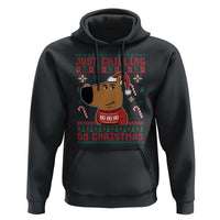 Funny Just Chilling On Christmas Meme Chillin Guy Hoodie