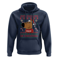 Funny Just Chilling On Christmas Meme Chillin Guy Hoodie