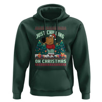 Funny Chillin Guy Just Chilling On Christmas Viral Meme Hoodie