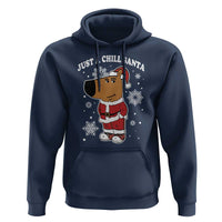 Funny Xmas Meme Just A Chill Santa Hoodie