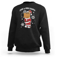 Funny Xmas Meme Just A Chill Santa Sweatshirt - Wonder Print Shop