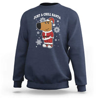 Funny Xmas Meme Just A Chill Santa Sweatshirt - Wonder Print Shop