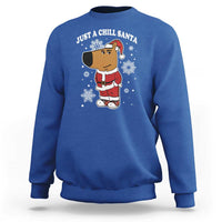 Funny Xmas Meme Just A Chill Santa Sweatshirt - Wonder Print Shop