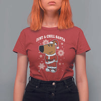 Funny Xmas Meme Just A Chill Santa T Shirt For Women - Wonder Print Shop