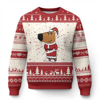 Funny Xmas Meme Just A Chill Santa Ugly Christmas Sweater - Wonder Print Shop