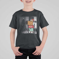 Funny Xmas Meme Chilling Guy Santa T Shirt For Kid - Wonder Print Shop