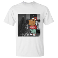 Funny Xmas Meme Chilling Guy Santa T Shirt - Wonder Print Shop