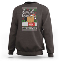Funny Just A Chill Christmas Viral Meme Sweatshirt - Wonder Print Shop