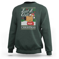 Funny Just A Chill Christmas Viral Meme Sweatshirt - Wonder Print Shop