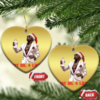 Funny Dirty Hiphop Xmas Christmas Ornament Got Oil 4 Life Diddy Party - Wonder Print Shop