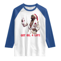 Funny Dirty Hiphop Xmas Raglan Shirt Got Oil 4 Life Diddy Party