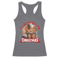 Funny Xmas Diddy Party Racerback Tank Top I'll Be Home For Christmas