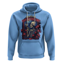 Death By Overthinking Skeleton Smoking Hoodie - Wonder Print Shop