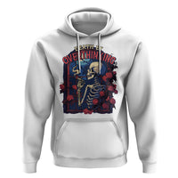 Death By Overthinking Skeleton Smoking Hoodie - Wonder Print Shop