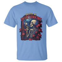 Death By Overthinking Skeleton Smoking T Shirt - Wonder Print Shop