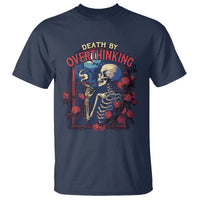 Death By Overthinking Skeleton Smoking T Shirt - Wonder Print Shop