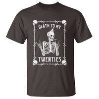 Birthday T Shirt Death To My Twenties Funny 30 Years Old Skeleton - Wonder Print Shop