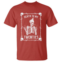 Birthday T Shirt Death To My Twenties Funny 30 Years Old Skeleton - Wonder Print Shop