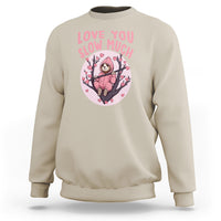 Valentine's Day Sweatshirt Love You Slow Much Funny Sloth Hearts Cute Lazy - Wonder Print Shop