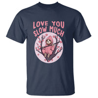 Valentine's Day T Shirt Love You Slow Much Funny Sloth Hearts Cute Lazy - Wonder Print Shop