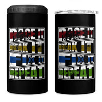 Racing 4 in 1 Can Cooler Tumbler Race It Break It Fix It Repeat Racer