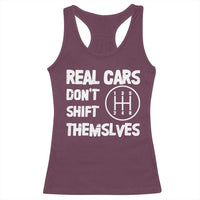 Racing Car Racerback Tank Top Real Cars Don't Shift Themselves