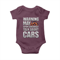 Car Lover Baby Onesie Warning May Spontaneously Talk About Cars