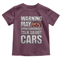 Car Lover Toddler T Shirt Warning May Spontaneously Talk About Cars