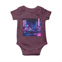 Tokyo Night Drive Baby Onesie Retro Futuristic JDM Street Racing Aesthetic