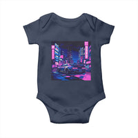 Tokyo Night Drive Baby Onesie Retro Futuristic JDM Street Racing Aesthetic