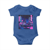 Tokyo Night Drive Baby Onesie Retro Futuristic JDM Street Racing Aesthetic
