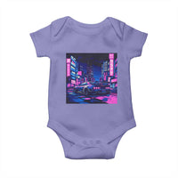 Tokyo Night Drive Baby Onesie Retro Futuristic JDM Street Racing Aesthetic