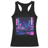 Tokyo Night Drive Racerback Tank Top Retro Futuristic JDM Street Racing Aesthetic