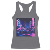 Tokyo Night Drive Racerback Tank Top Retro Futuristic JDM Street Racing Aesthetic