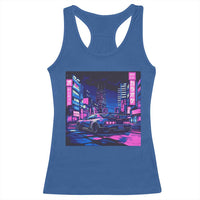 Tokyo Night Drive Racerback Tank Top Retro Futuristic JDM Street Racing Aesthetic