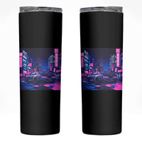 Tokyo Night Drive Skinny Tumbler Retro Futuristic JDM Street Racing Aesthetic