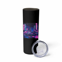 Tokyo Night Drive Skinny Tumbler Retro Futuristic JDM Street Racing Aesthetic