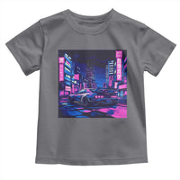 Tokyo Night Drive Toddler T Shirt Retro Futuristic JDM Street Racing Aesthetic