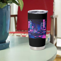 Tokyo Night Drive Tumbler Cup Retro Futuristic JDM Street Racing Aesthetic