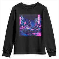Tokyo Night Drive Youth Sweatshirt Retro Futuristic JDM Street Racing Aesthetic