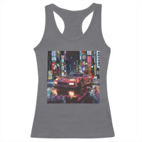 Tokyo Night Racer Racerback Tank Top JDM Street Racing Neon Aesthetic