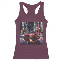Tokyo Night Racer Racerback Tank Top JDM Street Racing Neon Aesthetic