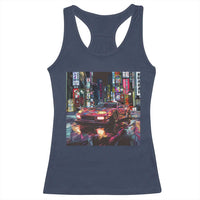 Tokyo Night Racer Racerback Tank Top JDM Street Racing Neon Aesthetic