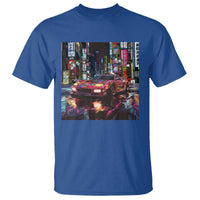 Tokyo Night Racer T Shirt JDM Street Racing Neon Aesthetic
