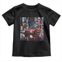 Tokyo Night Racer Toddler T Shirt JDM Street Racing Neon Aesthetic