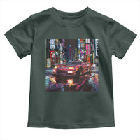 Tokyo Night Racer Toddler T Shirt JDM Street Racing Neon Aesthetic