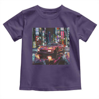 Tokyo Night Racer Toddler T Shirt JDM Street Racing Neon Aesthetic