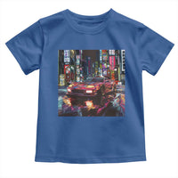 Tokyo Night Racer Toddler T Shirt JDM Street Racing Neon Aesthetic