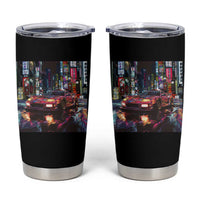 Tokyo Night Racer Tumbler Cup JDM Street Racing Neon Aesthetic