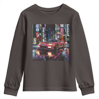 Tokyo Night Racer Youth Sweatshirt JDM Street Racing Neon Aesthetic